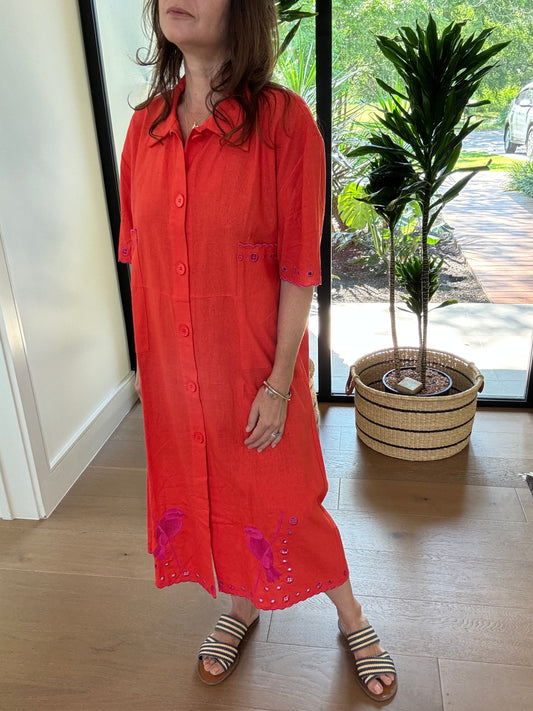 Batiche 100% linen tunic dress